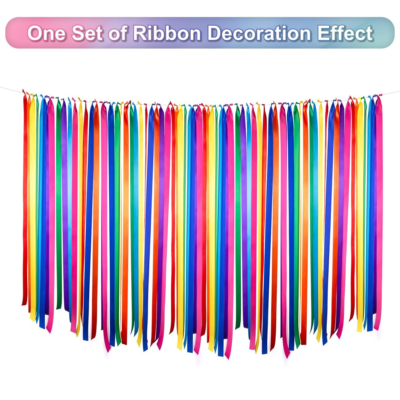 Rainbow Satin Ribbon 87.5 Yds × 2 Inch Wide Colorful Ribbon 8 Rolls Assorted Bulk Ribbons Set for Gift Wrapping DIY Crafts Tassel Garland Fiesta Party Classroom Outdoor Ribbon Decorations